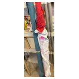 FABRIC BOLTS, INCLUDES TEAL CANVAS AND RED