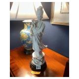 PORCELAIN GUANYIN FIGURINE, WHITE GLAZE, STANDING