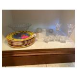 INCLUDES DECORATIVE CERAMIC PLATES, CRYSTAL