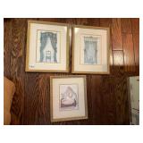 INTERIOR DESIGN PRINTS, INCLUDES DRAPERY AND