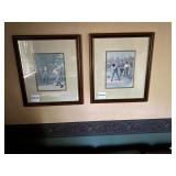 PR GOLF PRINTS, GOLFER SUBJECTS, WOOD FRAMES,