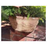 TERRACOTTA PLANTER, OVAL FORM, RELIEF FRUIT