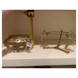BRASS DISPLAY STANDS, INCLUDES ONE TRIPOD DRAGON