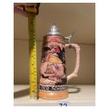 WESTERN GERMANY CERAMIC BEER STEIN, RELIEF KNIGHT