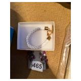 BRAIDED LEATHER BRACELET, GOLD-TONE TOGGLE CLASP,