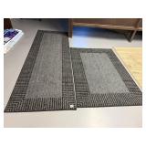 INCLUDES TWO RECTANGULAR ENTRY RUGS, GREY AND