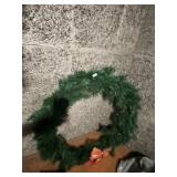 ARTIFICIAL CHRISTMAS WREATH, PLASTIC FOLIAGE,