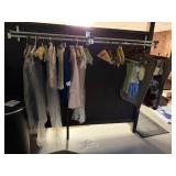 CLOTHING RACK, METAL CONSTRUCTION, INCLUDES