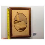 HUDSON RIVER INLAY MARQUETRY ART, LIGHTHOUSE
