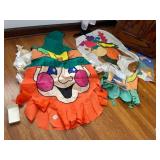 FABRIC APPLIQUE COSTUME PIECES, INCLUDES CLOWN