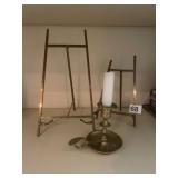 BRASS CHAMBERSTICK CANDLEHOLDER, FINGER LOOP,