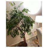 ARTIFICIAL FICUS TREE, BRAIDED TRUNK, WOVEN