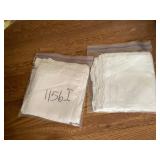 LINEN NAPKINS W/ LACE TRIM, EMBROIDERED LINEN