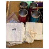 STAINLESS STEEL TUMBLERS, INCLUDES ASSORTED WHITE