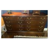 CHERRY WOOD FILE CABINET 8 DRAWERS, DOVETAILED