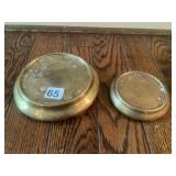 BRASS BOWLS, ROUND, POLISHED FINISH, INCLUDES TWO