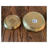 BRASS BOWLS, ROUND, POLISHED FINISH, INCLUDES TWO