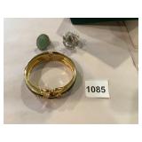 INCLUDES HINGED GOLD-TONE BANGLE BRACELET W/