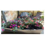 2 PLASTIC PLANTER BOX, RECTANGULAR, LIGHT GREY,