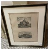 HISTORICAL PRINT, PLATE XXVII, COURT HOUSE