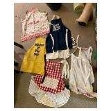 INCLUDES ASSORTED KITCHEN APRONS, COTTON, VARIOUS