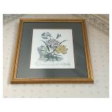 BOTANICAL PRINT  FLORAL SUBJECTS, GILT FRAMES,
