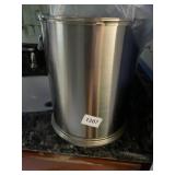 STAINLESS STEEL WASTE CAN, CYLINDRICAL FORM,