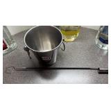 STAINLESS STEEL ICE BUCKET BRANDY SAMPLER TOOL