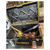 DEWALT PLASTIC TOOLBOX W/ ASSORTED HAND TOOLS,