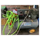 SEARS 2HP AIR COMPRESSOR, 150 PSI, TWIN-CYLINDER,