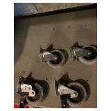 SWIVEL CASTERS, METAL MOUNTING PLATE, LOCKING
