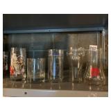 ASSORTED DRINKING GLASSES, INCL COCA-COLA, 7UP,
