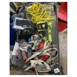 ASSORTED RATCHET STRAPS, NYLON WEBBING, STEEL