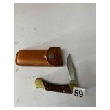 SCHRADE+ USA LB7 FOLDING LOCKBACK KNIFE, WOOD