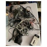 ASSORTED ELECTRONIC CABLES, POWER CORDS,