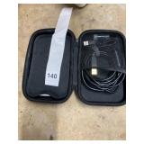 USB CHARGING CABLE, BLACK, IN PROTECTIVE ZIPPERED