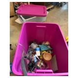 STERILITE PLASTIC STORAGE BIN W/ ASSORTED