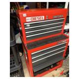 CRAFTSMAN RED METAL TOOL CHEST, STACKABLE DESIGN,