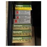 WINCHESTER PLASTIC AMMO BOX CONTAINING ASSORTED