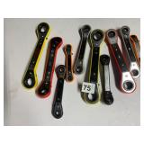 ASSORTED RATCHETING WRENCHES, MULTI-COLOR