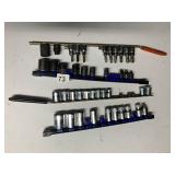 CRAFTSMAN SOCKET SET ON RAILS, INCLUDES HEX BIT
