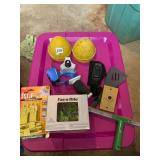 ASSORTED HARDWARE TOOLS, INCLUDES TARP CLIPS,