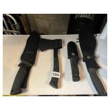 SCHRADE HATCHET, SCHRADE MACHETE, COLD STEEL