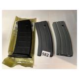 TWO METAL MIL SURP RIFLE MAGAZINES & NEW PLASTIC