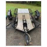 MOTORCYCLE TRAILER, DIAMOND PLATE DECK, MESH