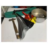 AUTOMOTIVE FUNNELS, METAL HUB CAP, BALL PEEN