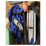 FOLDING CANOPY FRAME W/ CARRYING BAG, WHITE METAL