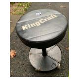 KINGCRAFT ADJUSTABLE HEIGHT SHOP STOOL W/ SWIVEL