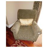 BEAUTIFUL SIDE ARM CHAIRS 3 TONE FABRIC, GOLD