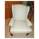NORWALK FURNITURE WING CHAIR LIME GREEN FABRIC